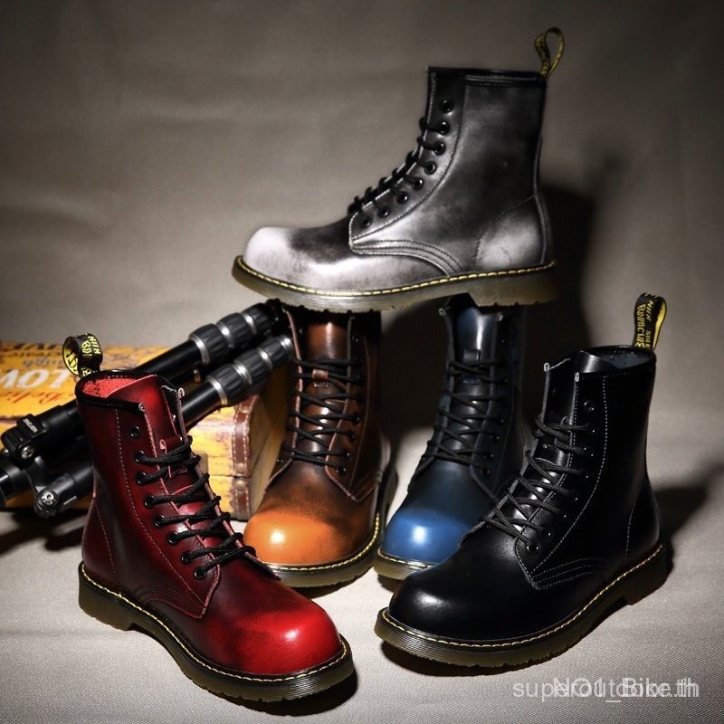 Dr.Martens สไตล์อังกฤษ High-Top หนังวัวแท้ Martin BOOTS แฟชั่นคลาสสิกสำหรับผู้ชายและผู้หญิง35-47 xn9y jyhb