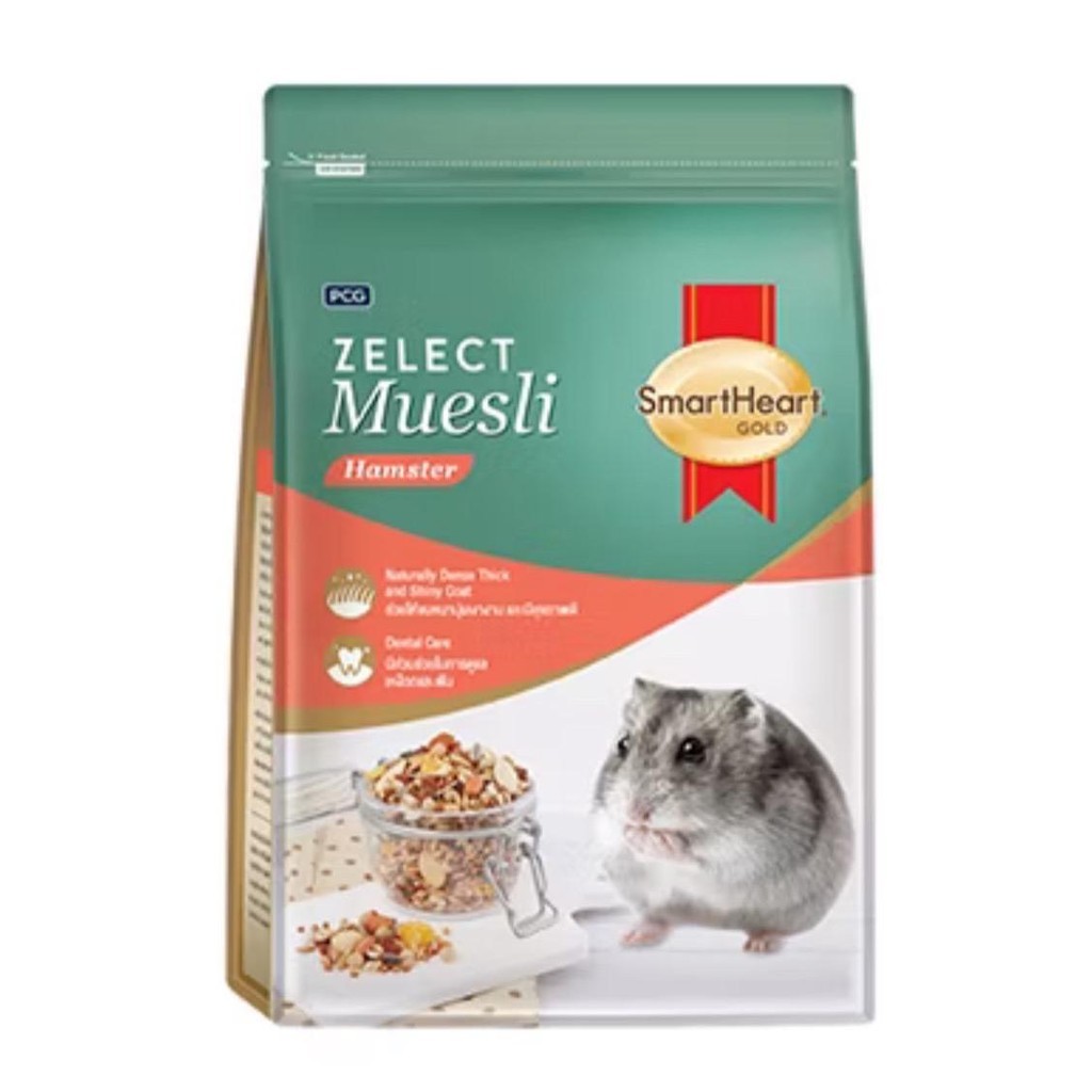 SmartHeart Gold Zelect Muesli Hamster อาหารหนูแฮมสเตอร์ 500 กรัม