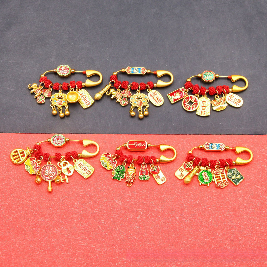 Baby Press Shock Pin Baby Safety Pin Anti-Scare หญิงตั้งครรภ์เข็มกลัดปลอดภัยจี้ทารกแรกเกิด Golden Pin