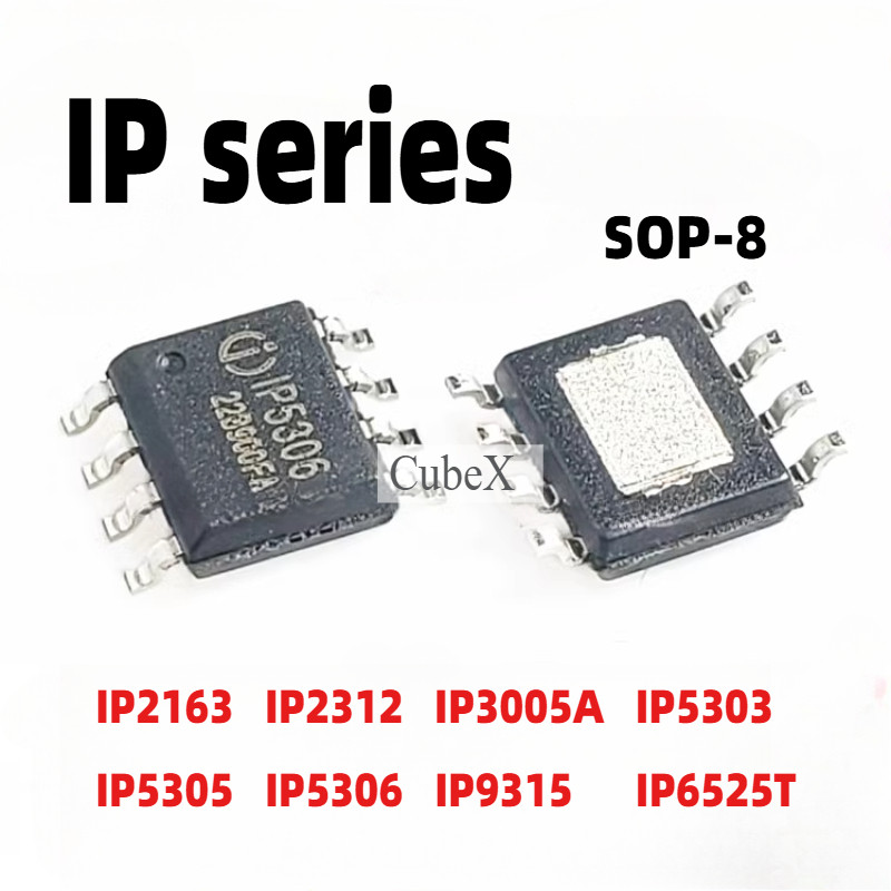 5 ชิ้นเดิม IP5306/IP5303/IP5305/IP2163/IP9315/IP2312/IP3005A/IP6525T การจัดการพลังงาน IC SOP-8