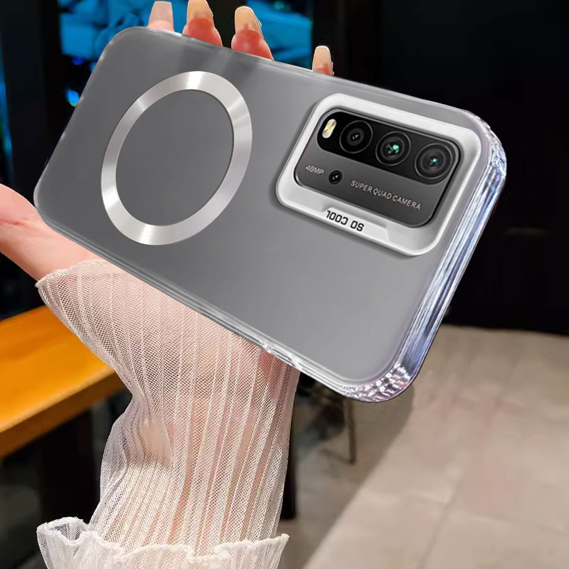 ปลอกสําหรับ Redmi 9T Magnetic Wireless Color Silver เคสโทรศัพท์ดีไซน์ใหม่ SJSFDDR