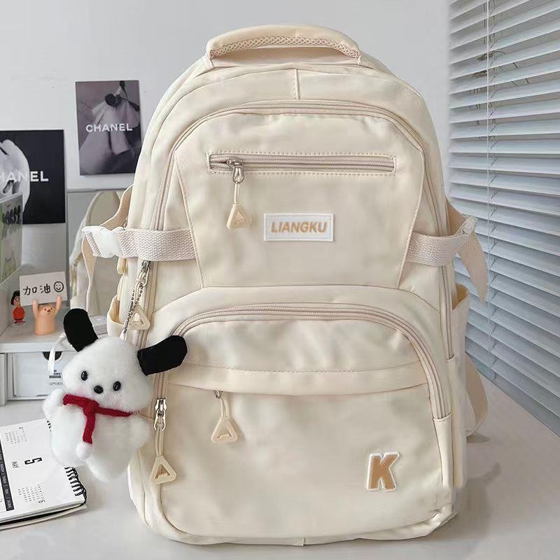 พร้อมส่ง❥กระเป๋านักเรียนความจุขนาดใหญ่สำหรับเด็กผู้หญิงสไตล์เกาหลี กระเป๋าเป้สะพายหลังนักเรียนมัธยมปลายที่เข้าชุดกัน