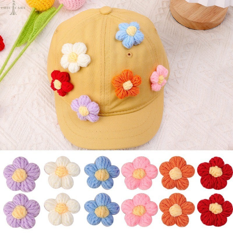 1/2/4ชิ้นถักดอกไม้ทําเองอุปกรณ์เสริม-เย็บมือถักเครื่องประดับ-สําหรับกิ๊บ,เครื่องประดับ,เสื้อผ้า,ชม. หูฟัง-แฟชั่นแฮนด์เมดตกแต่ง-น่ารักปุยดอกไม้ประดับ