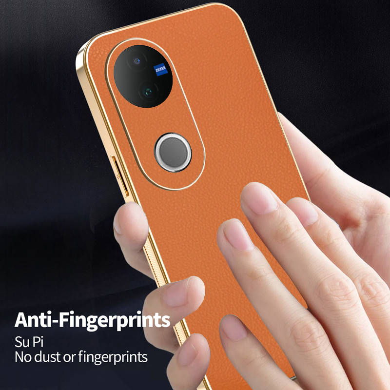 เคสสําหรับ Vivo V50 หนังสีทึบหรูหรา Ultrathin TPU Electroplated Edge เคสโทรศัพท์กันกระแทก - รูปที่ 5