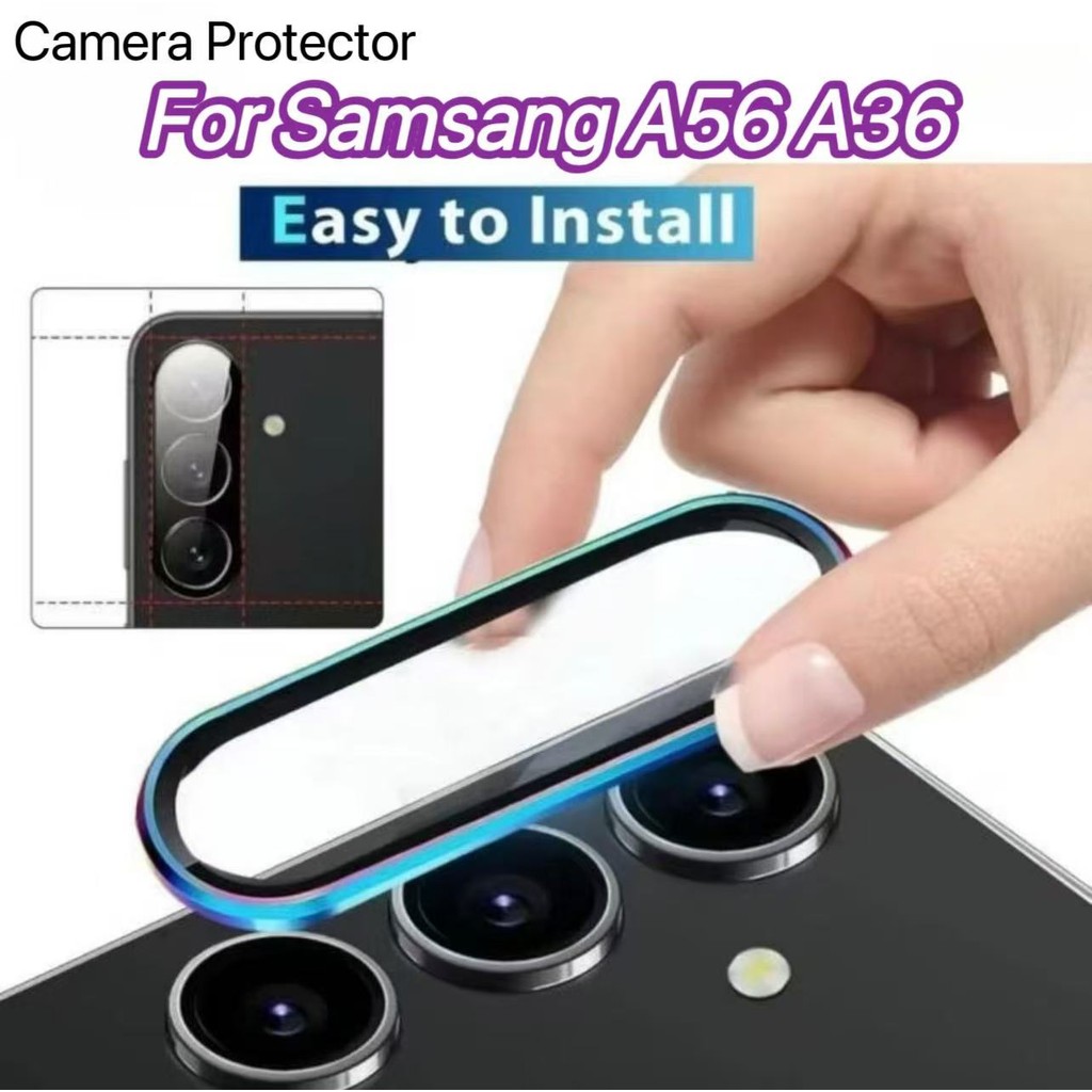 ฟิล์มกล้องวงแหวนขอบเป็นโลหะอลุมเนยม สำหรับซัมซุง For Samsung A56/A36/A26/A16 ฟิล์มกล้อง ตัวป้องกันเลนส์กล้อง iRon Ring