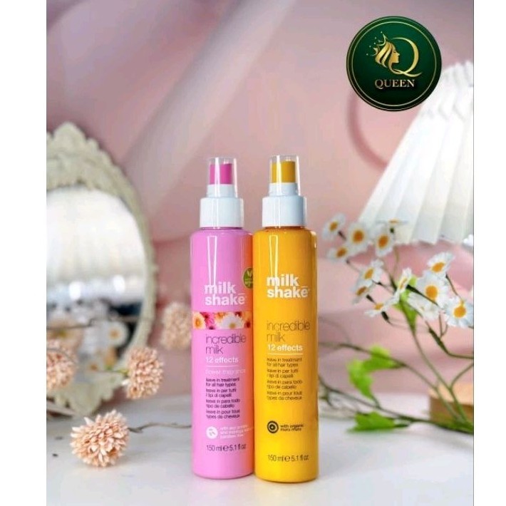 Milk Shake Incredible Milk , Milk Flower 50ml / 150ml  อาหารผมแบบไม่ต้องล้างออก ช่วยซ่อมแซมผมแห้งเสี
