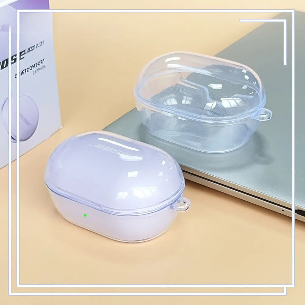 เคสสําหรับ Bose Quietcomfort Earbuds 2024 ฝาครอบใสโปร่งใส TPU หูฟังไร้สายกรณี Shell