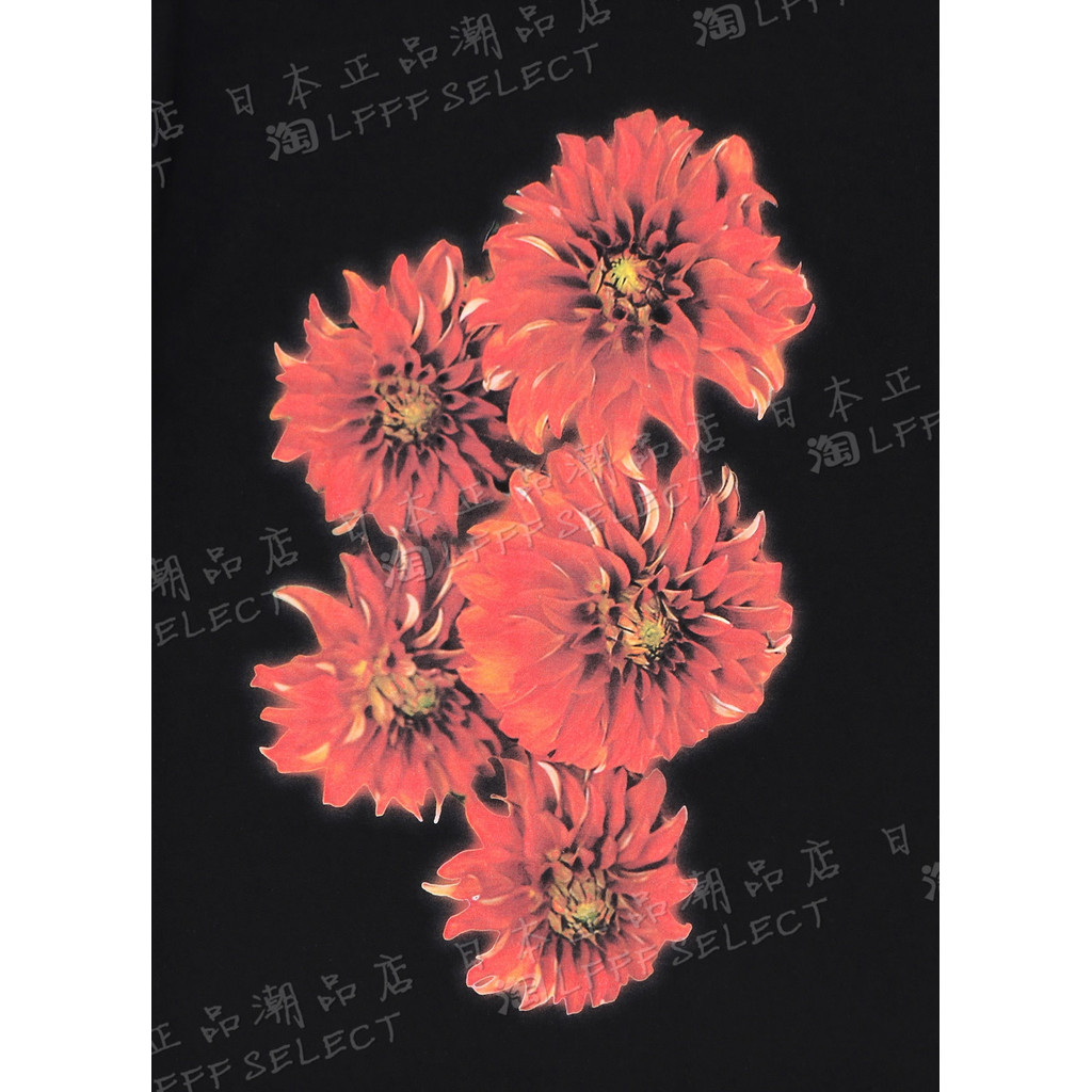 Yohji Yamamoto Yohji Yamamoto WILDSIDE INAZUMA เสื้อยืดแขนสั้นพิมพ์ลายดอกคําฝอย