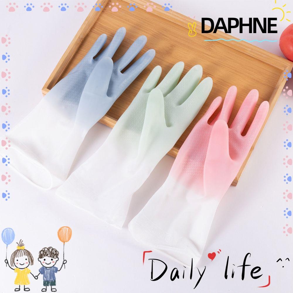 Daphne ถุงมือล้างจานทนทานซักผ้าเสื้อผ้าทําความสะอาดห้องครัว