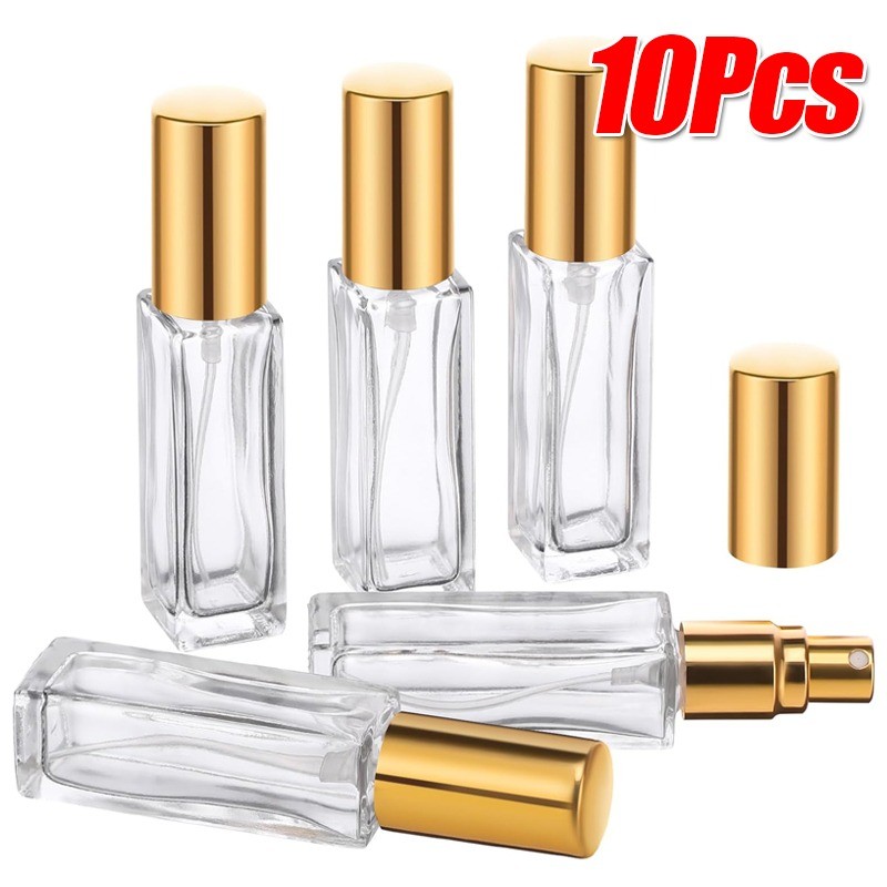 3/5/10ชิ้นแบบพกพารั่วหลักฐานขวดน้ําหอมเดินทาง/รีฟิลสเปรย์น้ําหอมขวดแก้ว