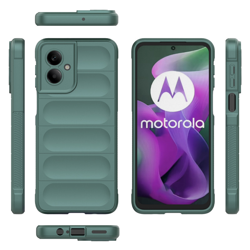 สําหรับ Motorola Moto G55 5G, G05 4G, E15 ปลอก ELVEV ยืดหยุ่น TPU รวมทุกอย่างไฟเบอร์ Flocking ภายในป