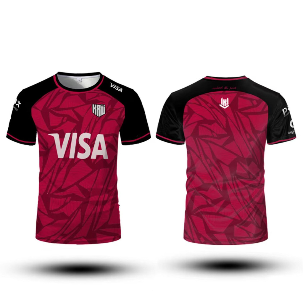 Kru ESports Club 2025 เสื้อ CSGO Valorant Professional League Player เครื่องแบบผู้ชายและผู้หญิงที่กํ