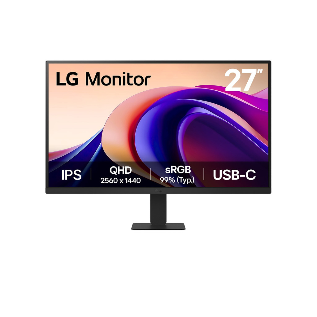 LG MONITOR 27" QHD IPS พร้อม USB-C จอทำงาน  จอมอนิเตอร์  จอภาพ  หน้าจอ  สำหรับทำงาน : 27U631A-B