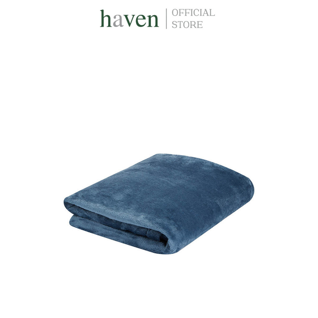 HAVEN ผ้าห่ม Flannel Freeze สีพื้น ขนาด 55x70 นิ้ว
