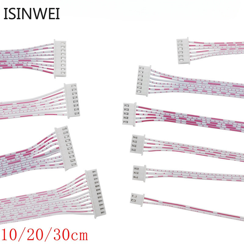 10 ชิ้น JST 2.54 มิลลิเมตร Pitch Connector สาย XH2.54 ปลั๊กความยาวสาย 30/20/10 ซม.สีแดงและสีขาว 2 P/3 P/4 P/5 P/6 P