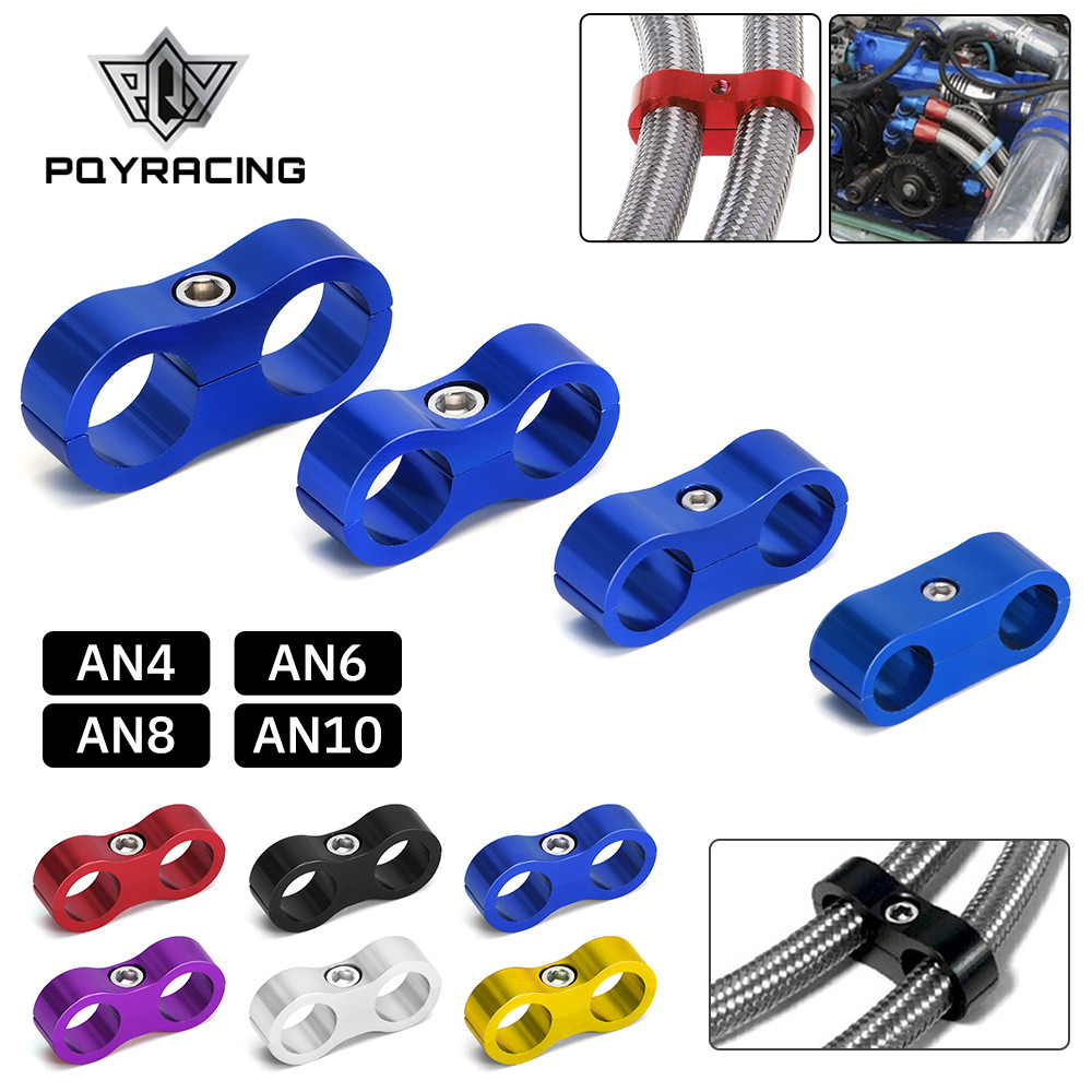 PY  - 1Pcs Universal AN4 AN6 AN8 AN10 AN12 Billet Oil Fuel Water Hose Tube Seprator Divider Clamp al