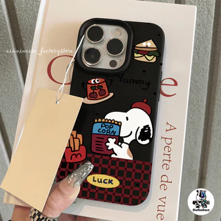 เข้ากันได้สำหรับ เคสไอโฟน13 เคส iphone 16 Pro Max 8 7 Plus X XS XR 12 11 14 15 Pro Max เนื้อหนัง TPU สนูป Pattern Case