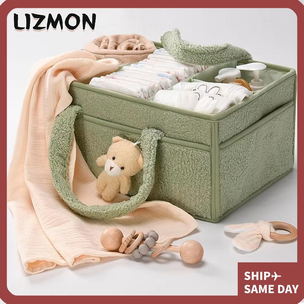 LIZMON Tote Bag,สําหรับทารกของทารกแรกเกิดสิ่งของกระเป๋าผ้าอ้อมความจุขนาดใหญ่,อเนกประสงค์หลายกระเป๋า Casual Baby Diaper Organizer Mom Bag Travel
