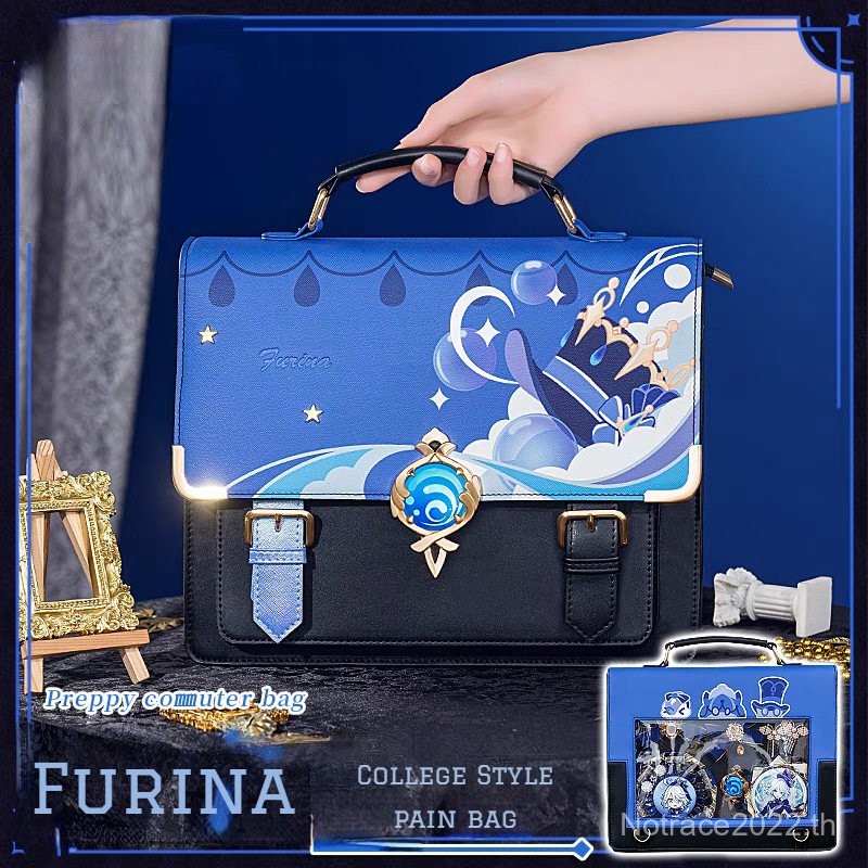 ★Genshin Imapct★ กระเป๋าสะพายข้าง Furina COS กระเป๋าธีม Focalors Peripheral Impression กระเป๋าปวด
