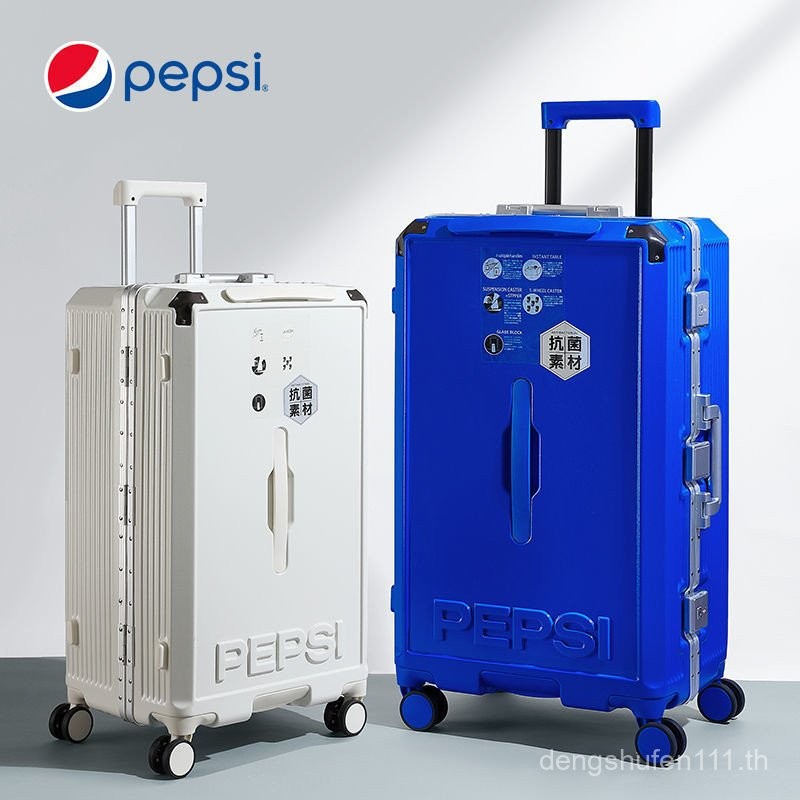 [ในสต็อก] กระเป๋าเดินทาง Pepsi PEPSI โครงอลูมิเนียม ความจุขนาดใหญ่พิเศษ กระเป๋าเดินทางแบบเงียบสำหรับ