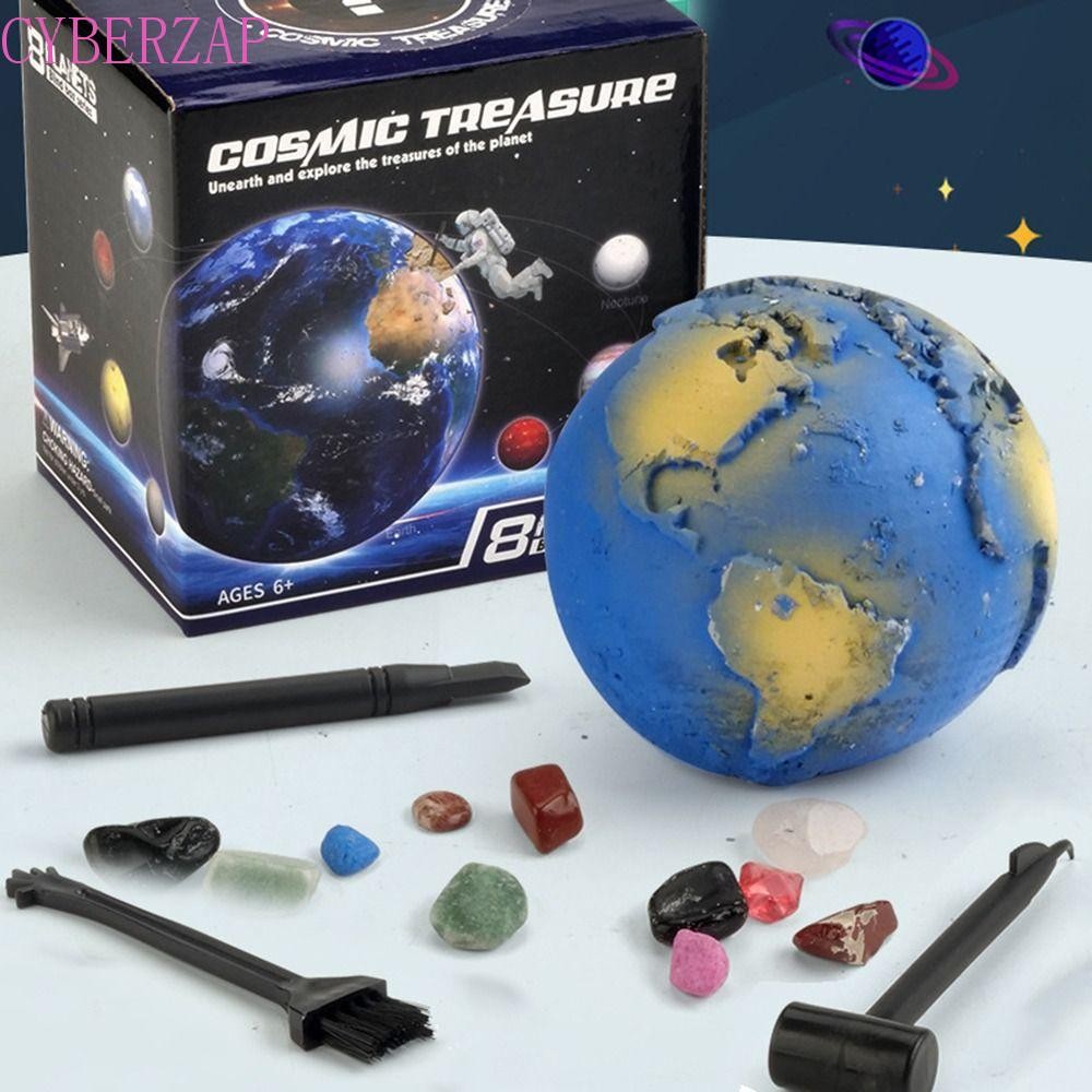CYBERZAP อัญมณี Dig Kit เด็กโบราณคดีพร้อมเครื่องมือขุดคริสตัล Discovery ของเล่นเพื่อการศึกษาเด็ก Geographic Science Excavation Mining ของเล่น