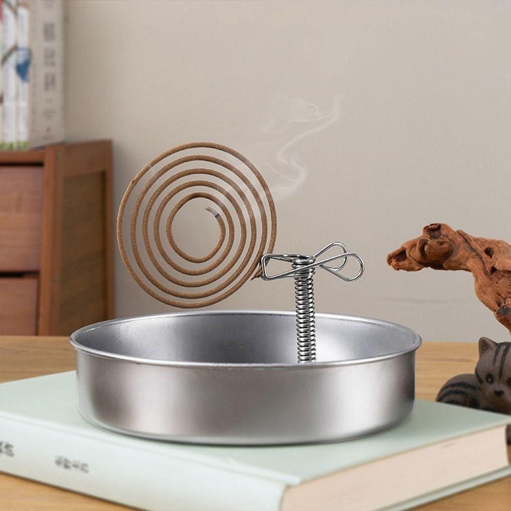 ใหม่ กรอบรองรับแม่เหล็ก,มัลติฟังก์ชั่ทนทานขดลวดยุงยึด,สร้างสรรค์สแตนเลสเถ้าถาดฐานคลิปธูปสําหรับธูปบ้านยากันยุง - รูปที่ 4