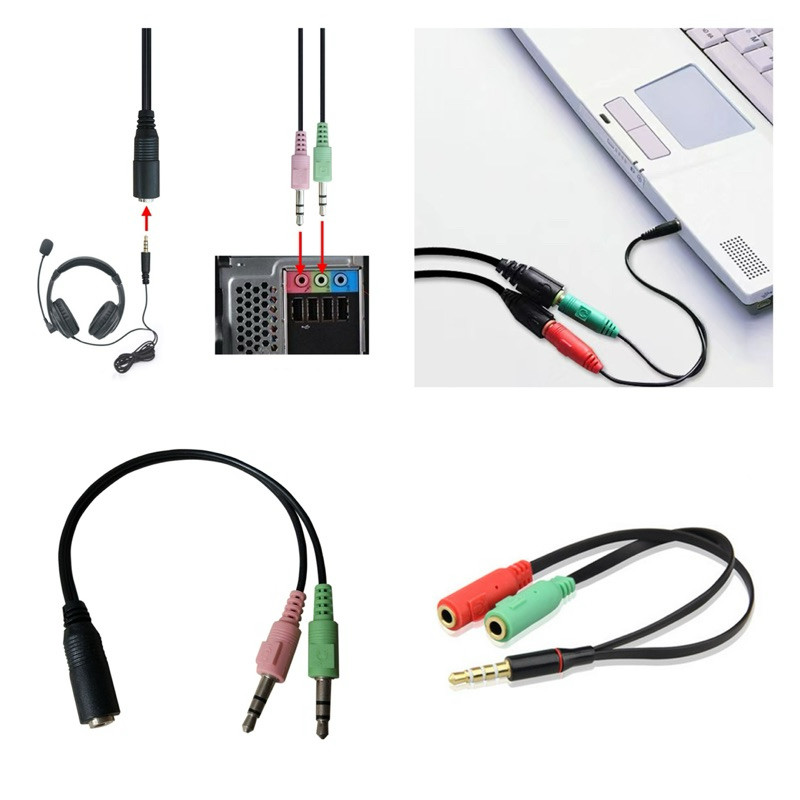 สายแยกหูฟังและไมค์ สายแปลงหูฟังเข้าคอม สำหรับคอมรุ่นใหม่และคอมรุ่นเก่า