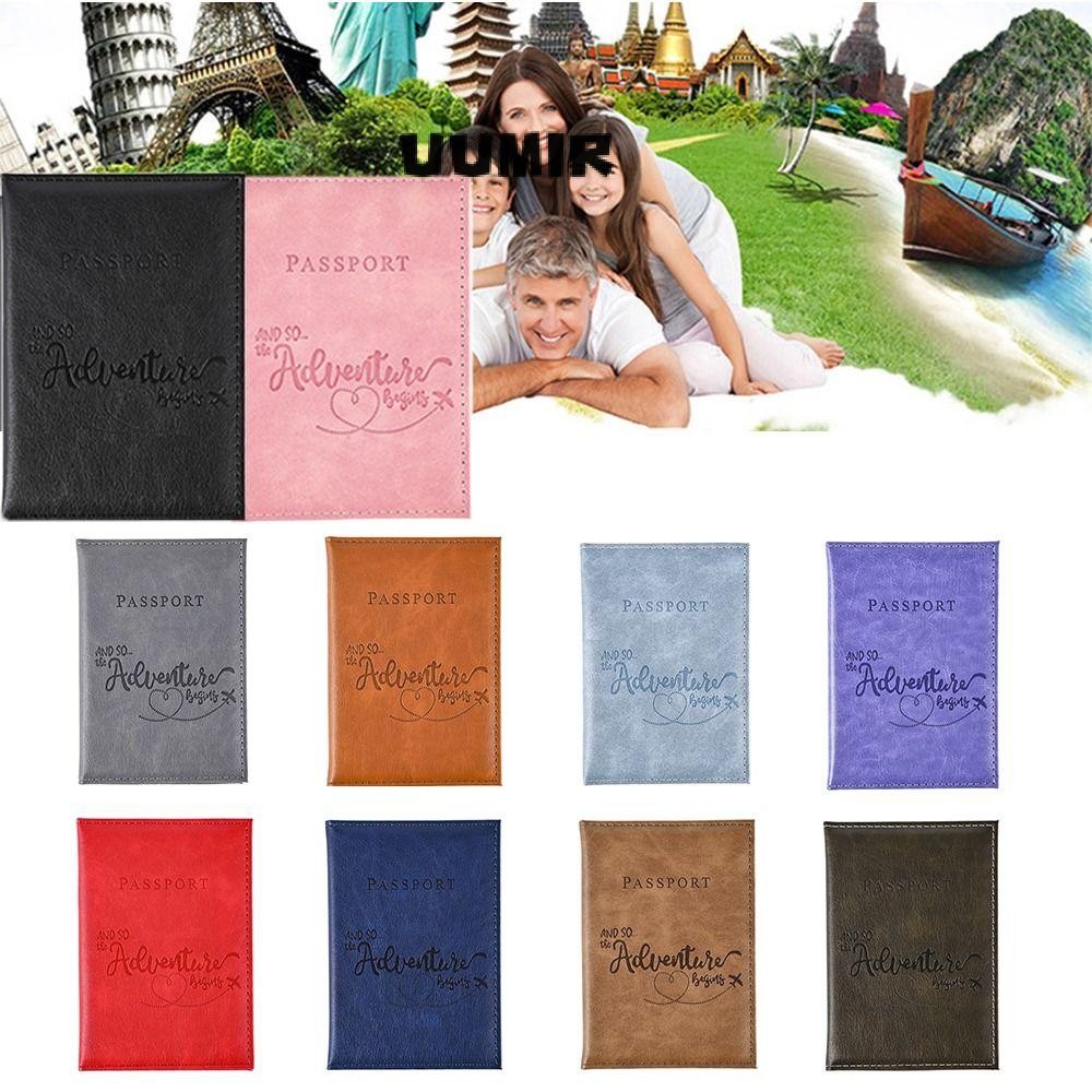 UUMIR ปกหนังสือเดินทาง, หนัง PU Multi-Card Passport Holder, แฟชั่นกันน้ําบัตรเครดิต Protector Cover Travel