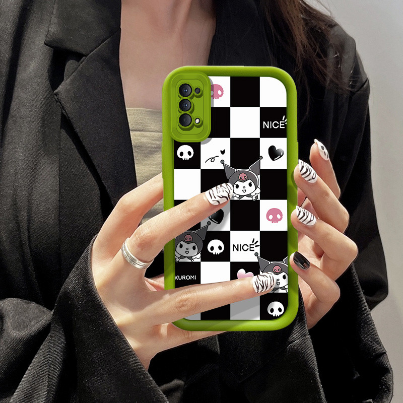 การ์ตูนหมากรุกKuromiสําหรับOPPO A7 A12S F11 A9X A94 A79 A80 A57 A77 A5S Reno 4F 5F 7Z 8Z A53 A33 A3 