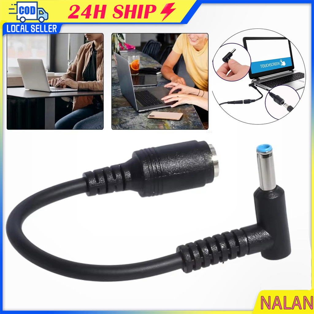 ร้านอยู่กทม.HPสายแปลงอะแดปเตอร์เชื่อมต่อที่ชาร์จ HP Dell 7.4mm*5mm to 4.5*3.0mm สายยาว15CM