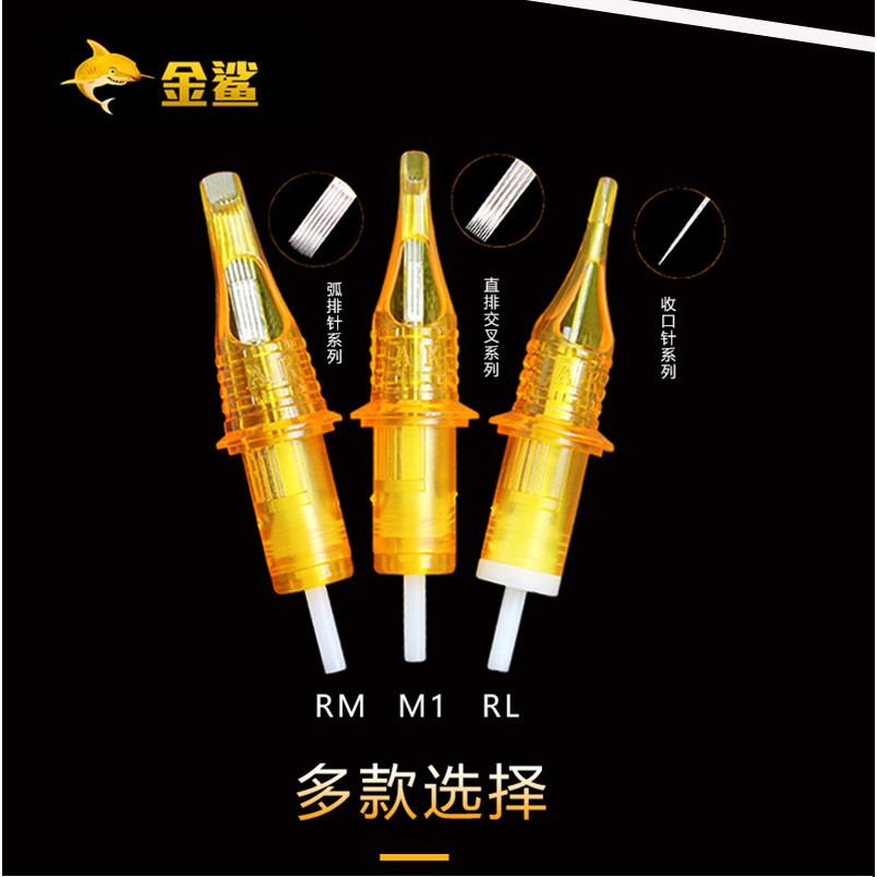 Golden Shark Tattoo Eyebrow One เข็ม 3RL 5RS 15M1 9RM Tattoo เข็ม Secant Fogging Tattoo อุปกรณ์