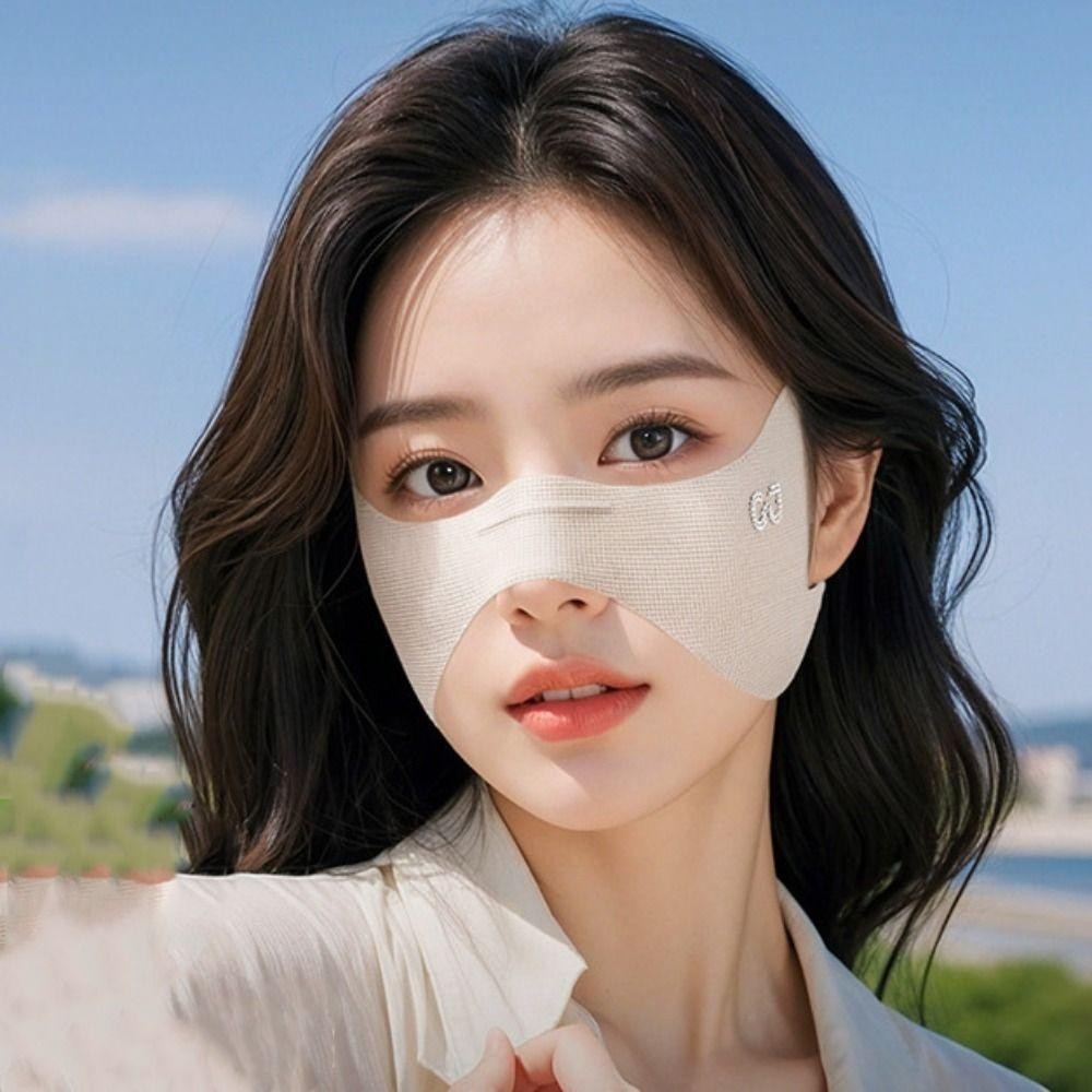 หน้ากากผ้าไหมน้ำแข็ง ป้องกันรังสียูวี สบายในการสวมใส่ตลอดฤดูร้อน เหมาะสำหรับการขี่จักรยานและเล่นกอล์ฟ ราคา ถูกที่สุด ดีลบีเคเค แกลเลอรีภาพที่ 5