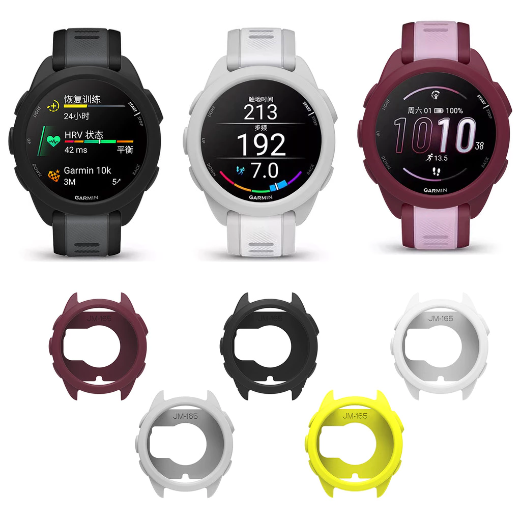 ซิลิโคนป้องกันกรณีสําหรับผู้ Garmin Forerunner 165 นาฬิกากรณีป้องกันกรอบเปลือกกันชน