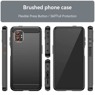 สําหรับ Samsung Galaxy XCover 7 Pro Soft Brushed Textured คาร์บอนไฟเบอร์กันกระแทก