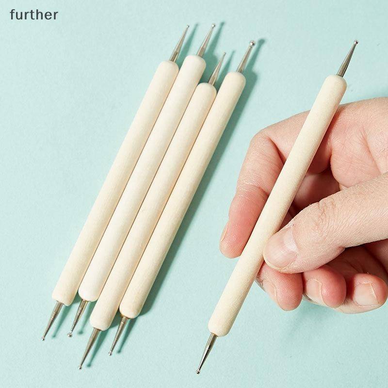 [further] 5 ชิ้น/เซ็ตเล็บ Dotting ปากกาลูกปัดคริสตัลจับ Dual-ended ภาพวาด Rhinestones เล็บเครื่องมือ [TH]