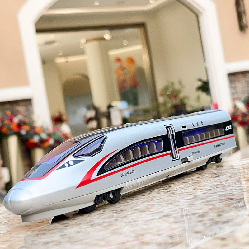 โมเดลรถไฟความเร็วสูง Fuxing จำลองของเล่นไฟฟ้ารถไฟ Harmony