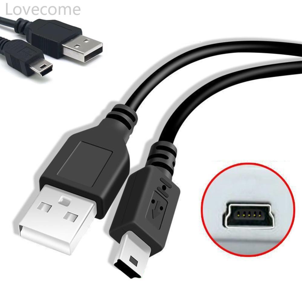 Lovecome สาย USB 0.8/0.5M V3 ชาย Mini B 5 Pin T พอร์ต MiniUSB สําหรับอุปกรณ์ MP3 MP4 กล้องโทรศัพท์มื