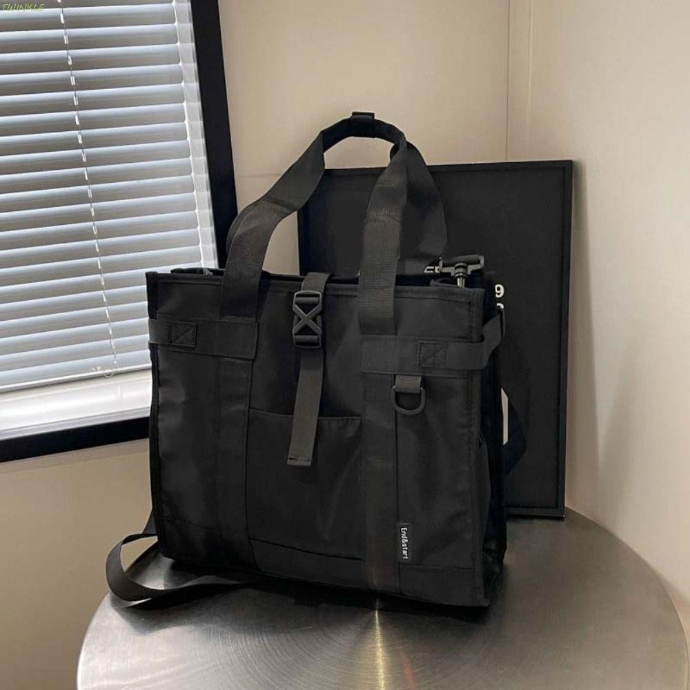 TWINKLE Oxford Briefcase,Multi-functional Solid Color Oxford Crossbody Bag, Stylish Waterproof Large Capacity Portable Men Handbag College Student