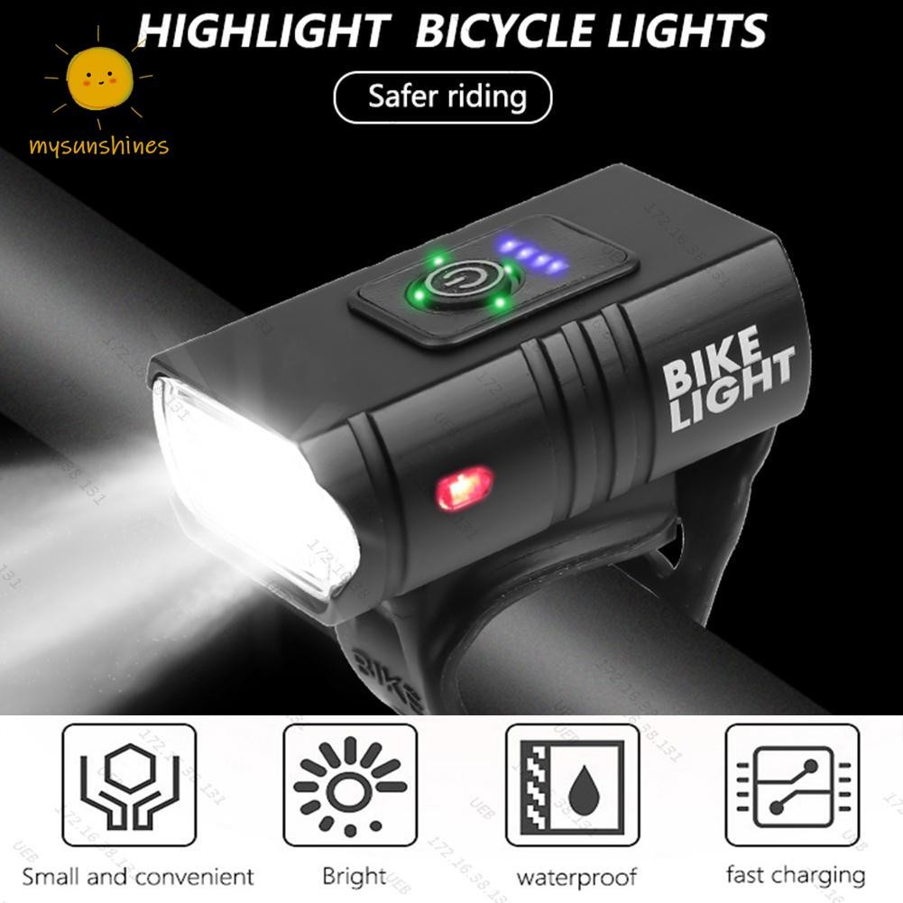 ไฟจักรยาน LED 10W 800LM 6 โหมด USB ชาร์จไฟหน้า MTB