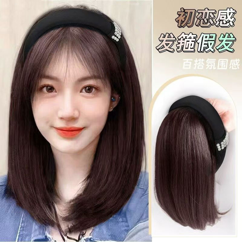 วิกผมหญิง U-Shaped แถบคาดศีรษะวิกผมธรรมชาติ Clavicle แถบคาดศีรษะแฟชั่นแถบคาดศีรษะวิกผมครึ่งหมวกแถบคาดศีรษะวิกผม - รูปที่ 5