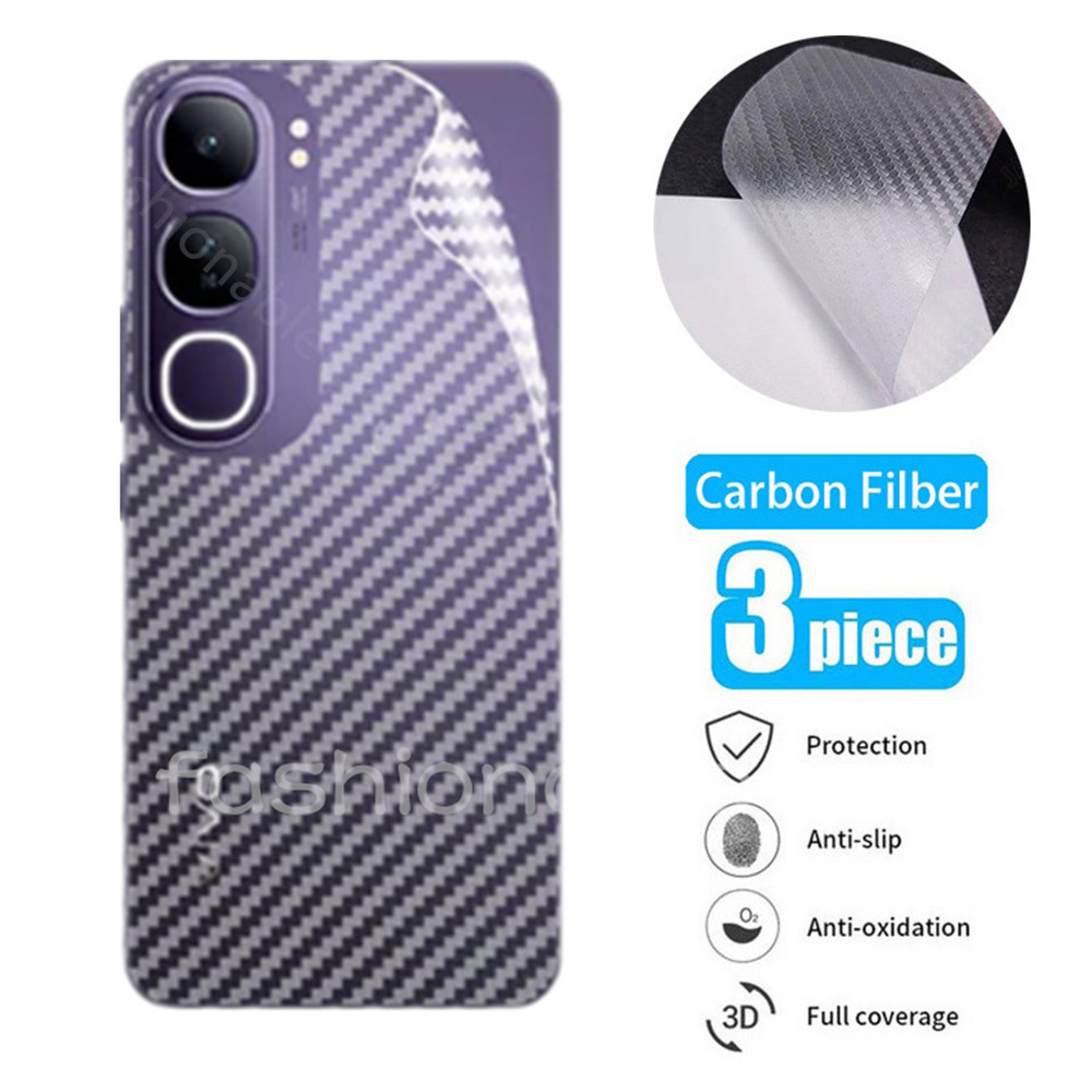 ฟิล์มคาร์บอนไฟเบอร์ด้านหลังสําหรับ VVivo V40 Lite pro V40lite V40E V 40 VivoV40Lite VivoV40pro กลับป้องกันฟิล์มโปร่งใสคลุมทั้งหมดสติกเกอร์ป้องกันหน้าจอ
