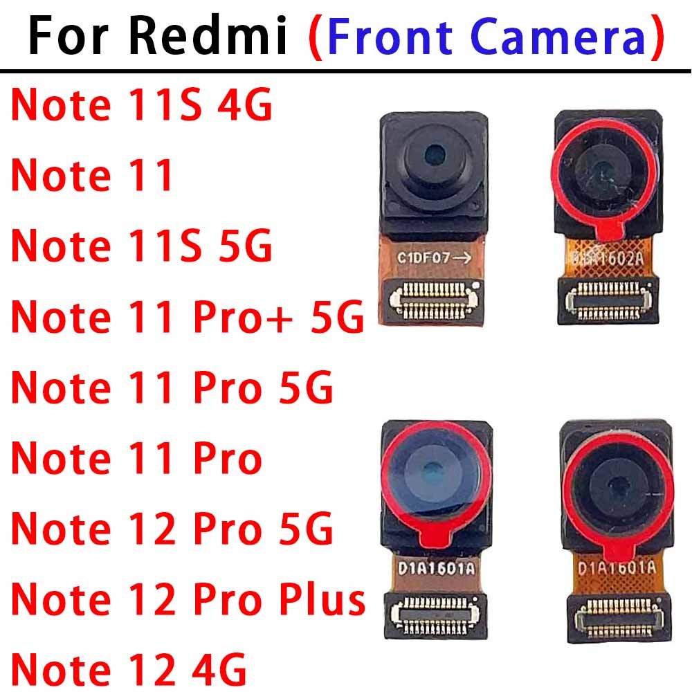 กล้องหน้าสําหรับXiaomi Redmiหมายเหตุ11 12 Pro Plus 11S 4g 5g Note11 Note11S Note11Pro Facing Frontalกล้องโมดูล