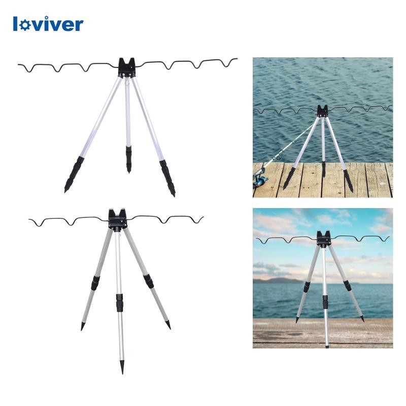 [Loviver] ที่วางคันเบ็ด ที่วางขาตั้งกล้อง ที่วางก้านแบบพับได้ อุปกรณ์เสริมส่วนที่เหลือก้าน ขายึดอลูมิเนียมอัลลอยด์ ที่วางก้าน