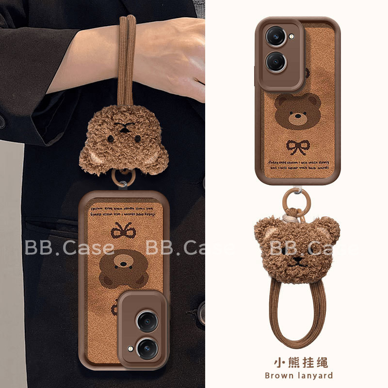 ขายร้อน เคสโทรศัพท์ VIVO Y28s Y18 Y18s Y27s Y27 Y36 Y78 Y77 Y02s 4G 5G ใหม่น่ารักสร้างสรรค์แนวโน้มแฟชั่นสีน้ําตาลผูกโบว์หมีรวมทุกอย่างปลอก 3Dตุ๊กตาเชือกเส้นเล็ก 2024