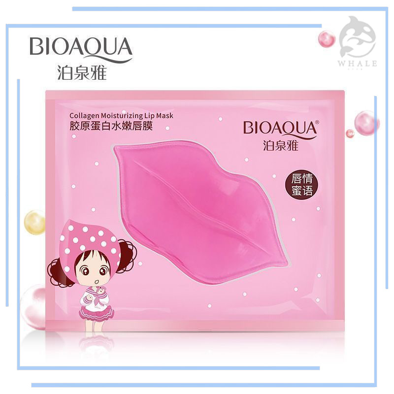 ❤️BIOAOUA❤️ มาร์คปาก มาร์คริมฝีปากชมพู ครัสตัลคอลลาเจน