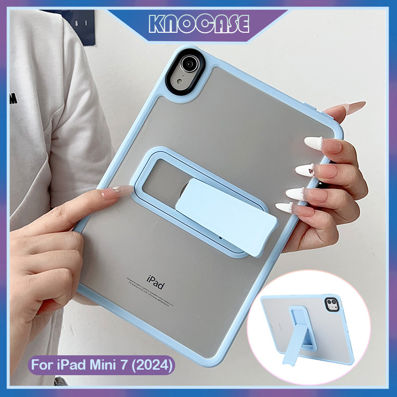 สําหรับ iPad Mini7 Mini 2024 iPad Mini 7 8.3 นิ้ว Matte โปร่งใสพร้อมวงเล็บ PC กันกระแทกกรณีแท็บเล็ต