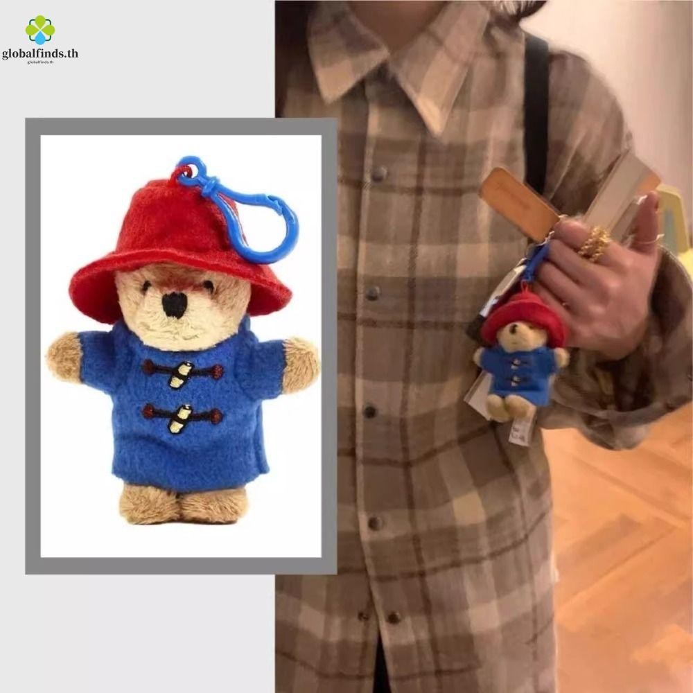 Lfinds Paddington พวงกุญแจหมี,สัตว์ขนยาวหมีตุ๊กตากระเป๋าจี้,น่ารักตุ๊กตายัดของเล่นนุ่ม Kawaii แขวนเครื่องประดับของขวัญ