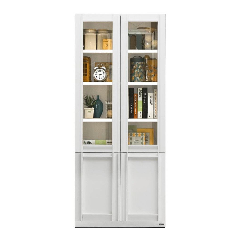 SB Design Square ตู้โชว์ รุ่น Lybrary สีขาว (79x34x185 ซม.)  แบรนด์ KONCEPT FURNITURE