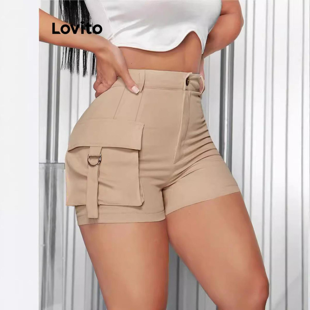 Lovito กระเป๋าลำลองสั้นสำหรับผู้หญิง LNL75520