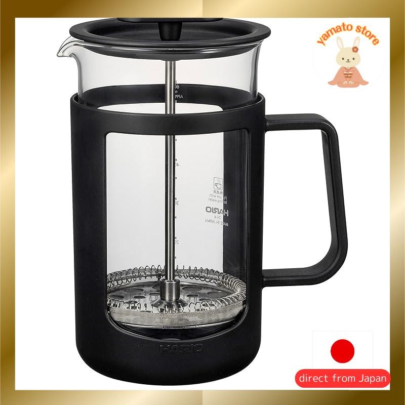 HARIO Cafe Press U Press Coffee with Heatproof Glass Practical Capacity 600ml CPU-4-B Black